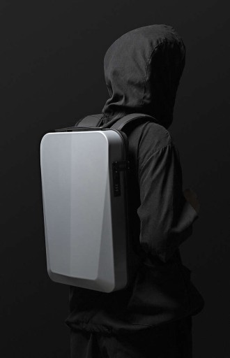 Противоугонный рюкзак Bange BG22201 для ноутбука 15,6 USB Hard Shell, серебристый