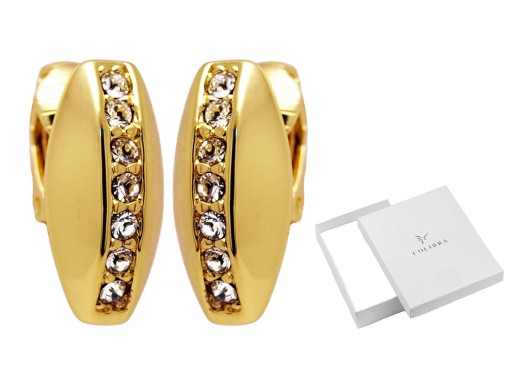 ЗОЛОТЫЕ КЛИПСЫ С КРИСТАЛЛАМИ SWAROVSKI COLIBRA