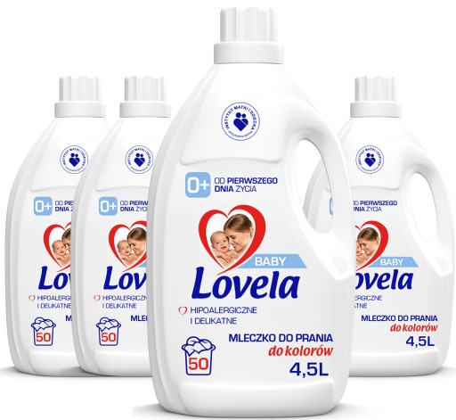 LOVELA BABY Молочко для стирки детей и младенцев ГИПОАЛЛЕРГЕННОЕ 4x 4,5л