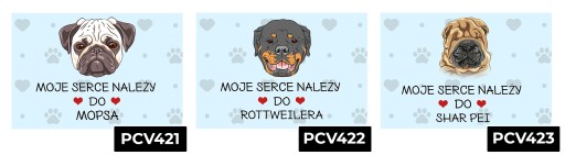 ТАРЕЛКА ПВХ СИНЯЯ 22Х15СМ МОЕ СЕРДЦЕ ПРИНАДЛЕЖИТ ЧИХУАХУА ПОДАРОК ​​WZ