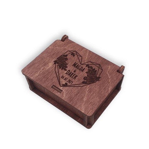 Drewniane pudełko na USB + GRAWER