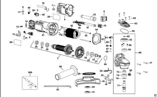 РОТОР DEWALT N181765 ДЛЯ DWE4057