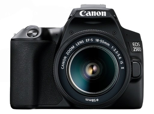 CANON EOS 250D WI-FI 4K EF-S 18-55MM f/3.5-5.6 IS II ZE STABILIZACJĄ OBRAZU