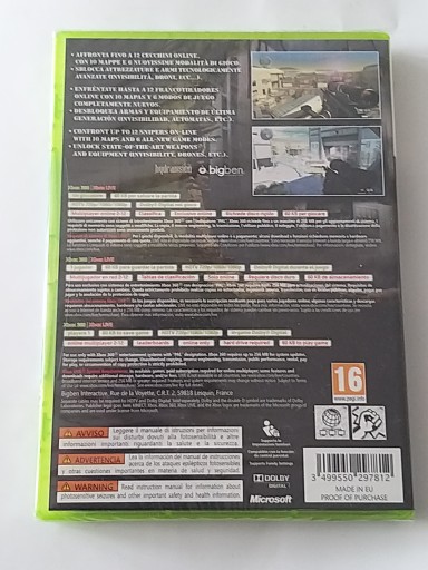 СНАЙПЕРСКАЯ ИГРА ДЛЯ XBOX 360 ФОЛЬГА X360 НОВАЯ