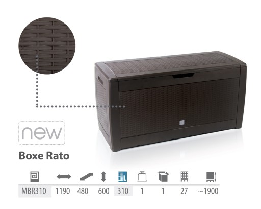 Garden Box Boxe Rato 310л Коричневый ротанг