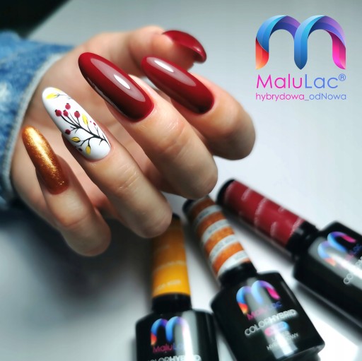 MaluLac Zestaw 5x lakier hybrydowy + 5x pilnik łódka 100/180 gratis