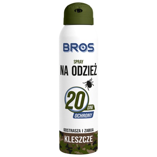 Spray na Kleszcze na Odzież - Odstrasza i Zabija Kleszcze Bros 90ml