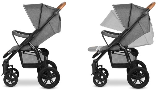 WÓZEK SPACEROWY LIONELO ANNET TOUR FOLIA UCHWYT STONE CARAMEL
