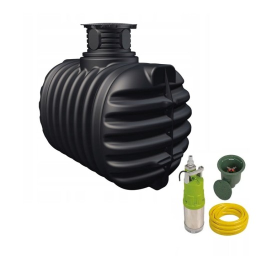 Zbiornik na deszczówkę Compact 2800 l z nadbudową KOMFORT + pompa + punkt