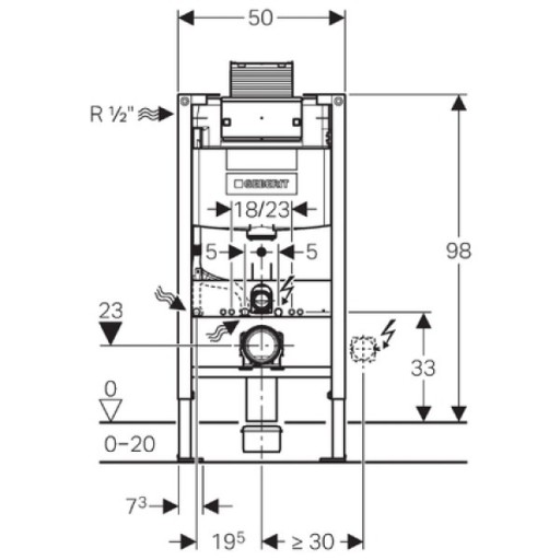 Монтажный элемент Geberit Duofix OMEGA 82см