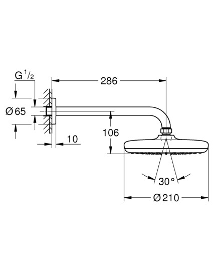 Zestaw podtynkowy wannowy GROHE ESSENCE z wylewką 22 cm deszczownica 21 cm