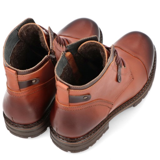 BUTY ZIMOWE PÓŁBUTY MĘSKIE SKÓRA OCIEPLANE TRZEWIKI GEPARD 210 BRL R 44