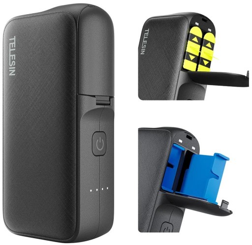 Ładowarka z Powerbankiem 10000mAh do GoPro Hero 5 6 7 8 9 10 11 12 Black