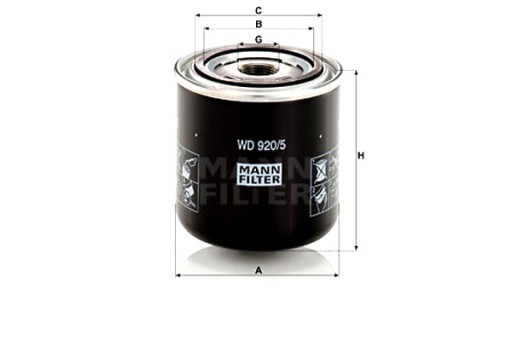 MANN-FILTER WD 920/5 Фильтр, гидравлика управления