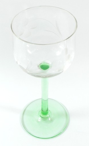 УРАНОВОЕ СТЕКЛО - LOVELY CHRISTAL GLASS - 17,3 см
