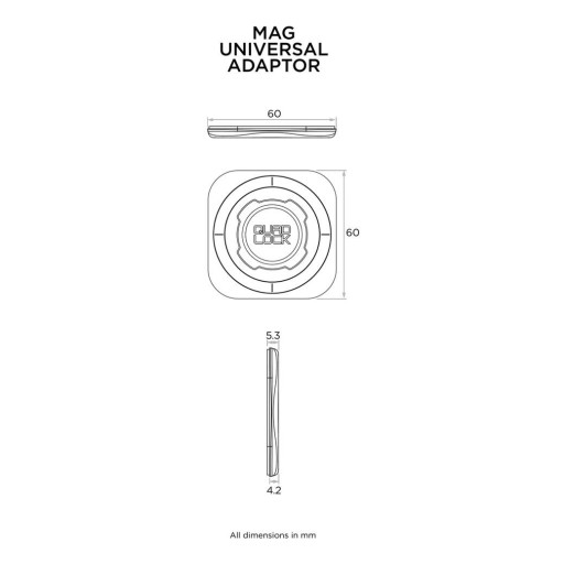 Универсальный адаптер QUAD LOCK MAG черный