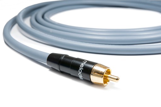 Melodika MDSW10G Kabel do subwoofera (RCA-RCA) Gunmetal - 1m