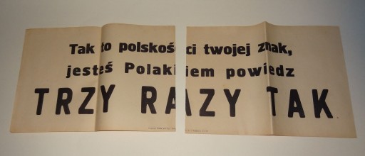 Плакат Да, это признак твоей польскости...скажи...ДА ТРИ РАЗА