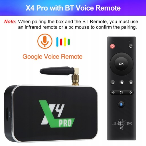 ТВ-приставка UGOOS X4 Pro Android11 ​​Amlogic S905X4 WIFI