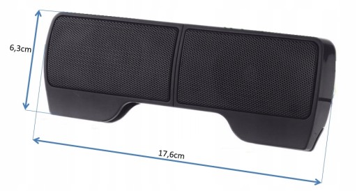 MINI GŁOŚNIKI z klipsem przenośne do LAPTOPA + naklejka