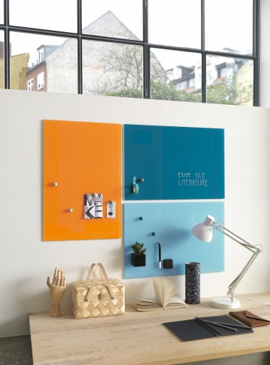 JASNONIEBIESKA Szklana TABLICA MAGNETYCZNA 40x60