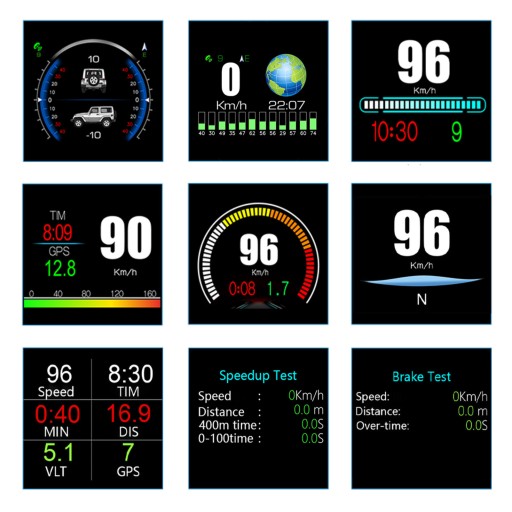 LCD PRĘDKOŚCIOMIERZ GPS, HUD SAMOCHODOWY