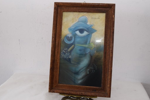 BEKSIŃSKI - ABSTRAKCJA - STARY OBRAZ PASTEL
