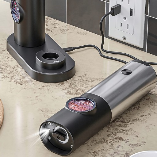 USB ЭЛЕКТРИЧЕСКАЯ МЕЛЬНИЦА ДЛЯ СОЛИ И ПЕРЦА КУХНЯ