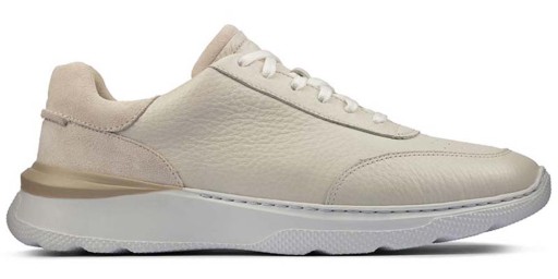 Мужские кроссовки Clarks SprintLiteLace кремово-белые кожаные 44