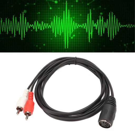 Kabel 5-pinowy żeński DIN na 2 męskie złącza RCA Kabel adaptera dźwięku o m