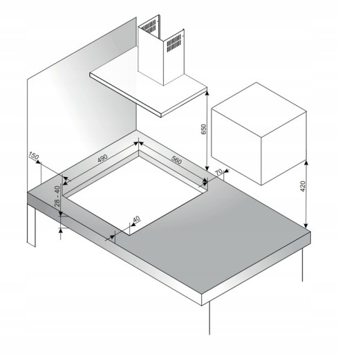 Комплект AMICA ED37515V+DIV635ABZO+BK3085.6NFM