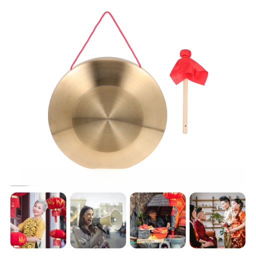 INSTRUMENTY PERKUSYJNE DLA DZIECI GONG ZEWNĘTRZNY STOJAK RĘCZNY CHIŃSKI