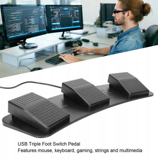 USB-педаль с тройным педальным переключателем