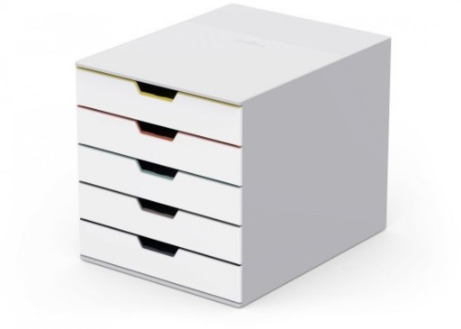 Коробка для документов DURABLE, 5 ящиков, белый