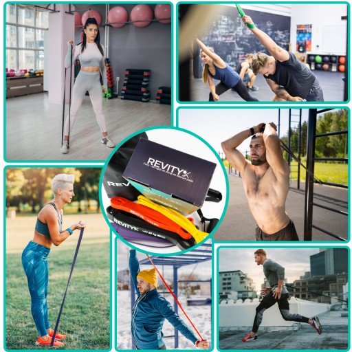 ZESTAW 4 GUM DO ĆWICZEŃ POWER BAND + 5 GUM TAŚM OPOROWYCH MINI BAND PREMIUM
