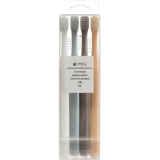 Хорошая зубная щетка Muji White 4 шт., 4 шт.