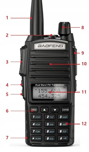 BAOFENG UV 82 ПРОХОДНОЙ РАДИОФОННЫЙ СКАНЕР 8 Вт