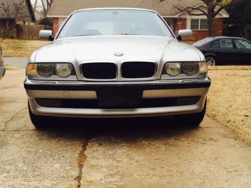 BMW 7 E38 listwa na zderzak pod tablicę USA oryginalna blenda zderzaka