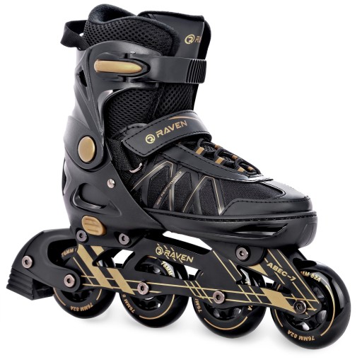 Rolki Łyżwy Figurowe Regulowane 2w1 RAVEN Expert Gold 43-46