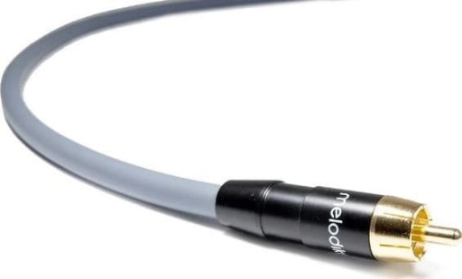 Melodika MDSW10G Kabel do subwoofera (RCA-RCA) Gunmetal - 1m