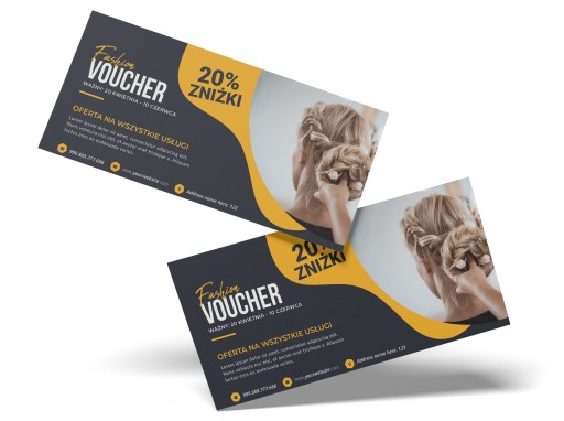 Ulotki DL voucher DL JEDNOSTRONNE 500 sztuk 350g