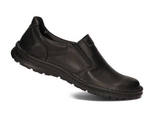 Moccasins мужская обувь натуральная кожа широкая элегантная 515 черные 44
