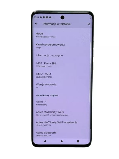 ТЕЛЕФОН MOTOROLA EDGE 40 NEO 12/256 ГБ