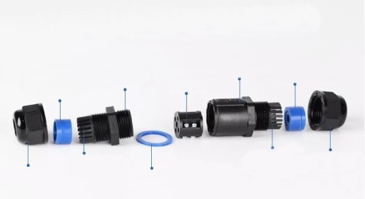 Złączka WODOODPORNA mufa kablowa HERMETYCZNA 3piny złącze 3 pin IP68 3x1,5
