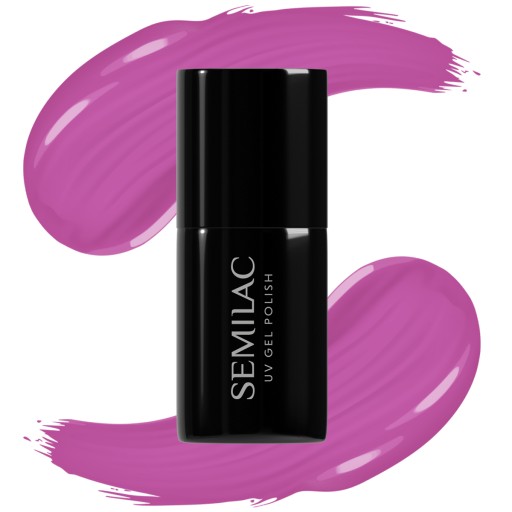 SEMILAC 601 Гибридный лак для ногтей Neon Pink Punch, 7 мл, розовый