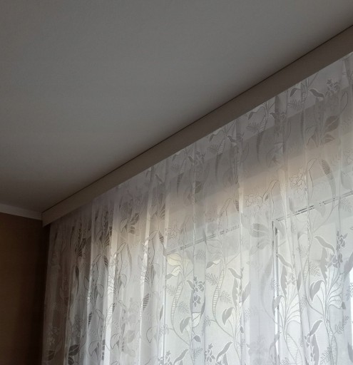 ПОТОЛОЧНЫЙ КАРКАС ДЛЯ ШТОР с крышкой, 2 направляющих, 220 см, двойной потолочный рельс из ПВХ