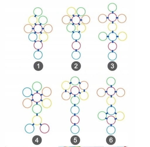 Координационные кольца для детей, 10 шт.
