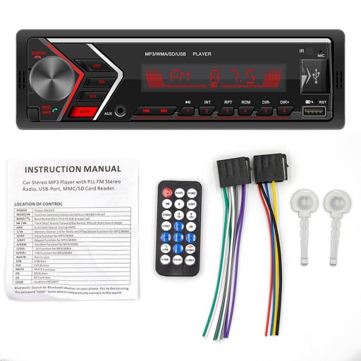 Автомобильный DVD-плеер с разноцветными огнями TDA7389, стереочип Bluetooth A