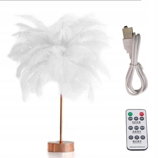 Творческий DIY светодиодный светильник с перьями USB-ночник