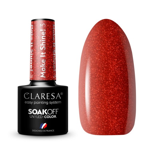 Claresa Glitter гибридный лак 5G заставляет его сиять 3